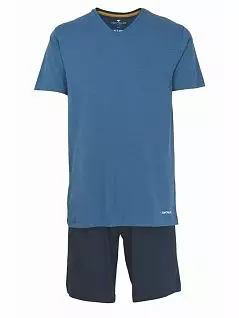 Комфортная пижама (футболка и шорты ) синего цвета Tom Tailor RT70991/5609 621