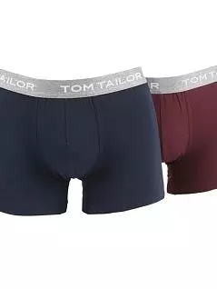 Набор эластичных боксеров из хлопка (2шт) (темно-синие, бордовые) Tom Tailor RT70249/6061-99-5