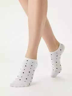 Женские носки из хлопка в горошек Minimi JSMINI TREND 4203 (5 пар) bianco