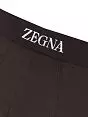 Хлопковые трусы с логотипом на резинке коричневого цвета Ermengildo Zegna N3LC61520c202