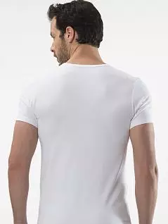 Мужская футболка с V- образным вырезом LT1306 Cacharel белый