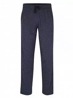 Мужские трикотажные брюки для дома и отдыха выполнены из хлопка синего цвета Ceceba FM-31046-625