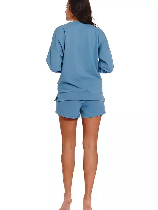 Хлопковые шорты из однотонной ткани Doctor Nap VODN_SHO.4215 Ocean Голубой