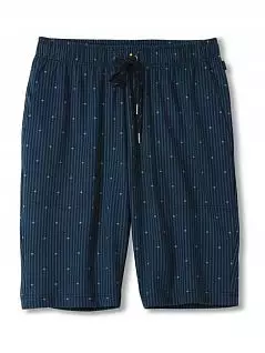 Хлопковые шорты  с внутренним трикотажным шнурком и люверсами синего цвета CALIDA 26081c425