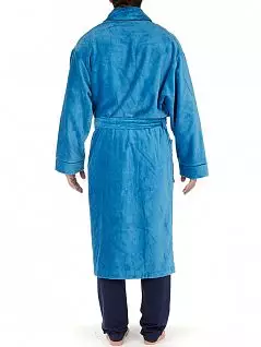 Бархатистый мужской махровый халат сочного бирюзового оттенка HOM 40c1976c00PB
