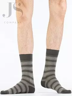 Комфортные носки в виде тонких горизонтальных полос Omsa JSSTYLE 504 (5 пар) kaki oms распродажа