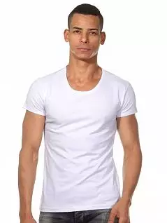 Эластичная футболка из нежного хлопка белого цвета DARKZONE RTDZN8502