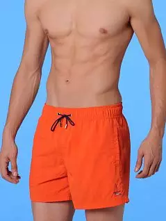 Гладкие шорты из полиамида оранжевого цвета HOM 07856cA5