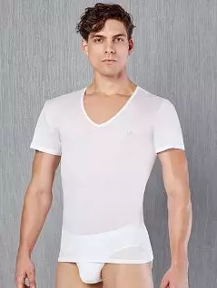 Мужская футболка из тонкого хлопка белого цвета Doreanse 2530c02 распродажа