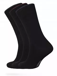 Набор классических носков с цветными метками по краю (3 пары)) Conte DT5с08сп0003Нсм 000_Черный