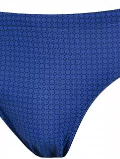 Узорные плавки на тонкой вшивной резинке синего цвета Naturana FM-72842-022