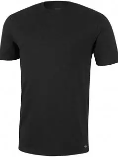 Трикотажная футболка с короткими рукавами и круглым вырезом горловины черного цвета Impetus FM-1361001-020