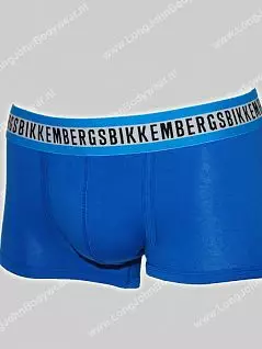 Набор боксеров с логотипом бренда на широкой резинке синего цвета (2шт) Bikkembergs BKK1UTR08BIcBlue