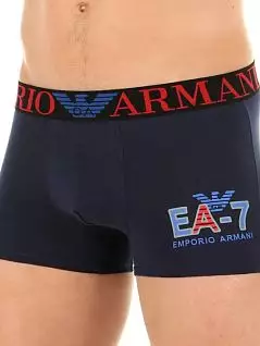 Облегающие боксеры с красно-синей резинкой темно-синего цвета Emporio Armani RT35439