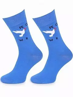 Мужские носки с принтом "голубь" Marilyn BT-PEACE Синий