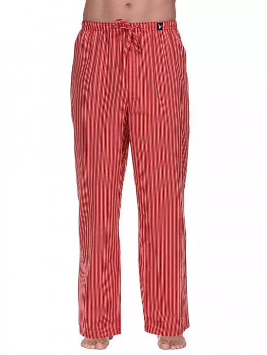 Удобные домашние мужские брюки красные в полоску bruno banani 22021391Habitat Men купить в Москве по низкой цене