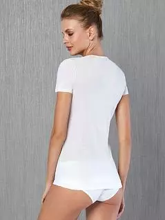 Классическая женская футболка белого цвета из хлопкового волокна Doreanse 9397cPc02