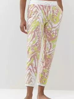 Хлопковые брюки с ярким принтом лимонного цвета Mey 17510c382