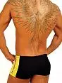 Спортивные мужские трусы хипсы Doreanse черные с жетыми вставками Fitness Collection 1599c01