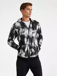 Стильное худи на молнии с капюшоном LTBS40615 BlackSpade черно-белый