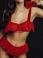 Ролевой костюм  из соблазнительного красного топа и трусиков украшенных рюшами и бантиками на лямках Devil & Angel VODA_7083 gift set Красный