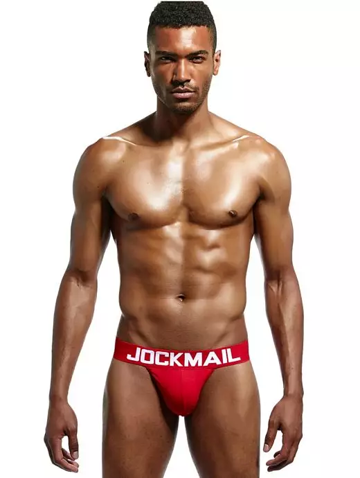 Яркие трусы на брендированной резинке красного цвета JOCKMAIL RTJM3022-8 Яркие трусы на брендированной резинке красного цвета JOCKMAIL RTJM3022-8