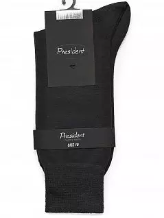 Мягкие носки из хлопка и шерсти темно-серого цвета President 180c75