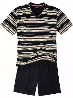 Пижама мужская выполнена из комфортного и приятного трикотажа черного цвета Gotzburg FM-451516-9873 распродажа