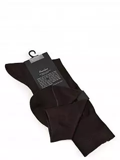 Однотонные носки с формованной пяткой темно-коричневого цвета President AC-8c17
