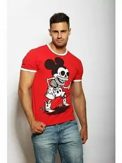 Прикольная футболка с принтом "Микки Маус" красного цвета Epatag RT040237m-EP