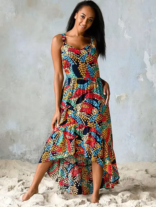 Платье на широких регулируемых бретельках с рюшами по подолу Mia-Mia VOMia_Dominica 16441 Как-на-фото