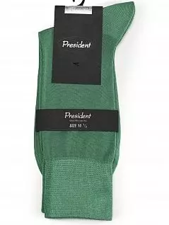 Элегантные носки из тончайшего хлопка зеленого цвета President 915c32A