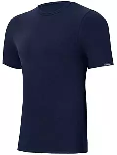 Классическая мужская футболка с двойной строчкой на рукавах и в нижней части Cornette BT-AUTHENTIC т. Синий