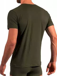 Классическая футболка с V-образным вырезом зеленого цвета Olaf Benz 107418c5300