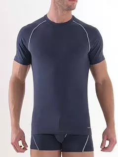 Приталенная мужская футболка черного цвета из хлопка SPORT 9416 черный