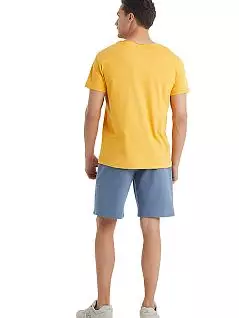 Комфортная футболка из тонкого хлопка LTBS40045 BlackSpade желтый