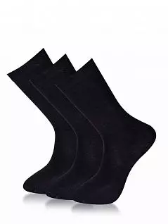Мужские носки из биохлопка с небольшим содержанием эластана LT2007 Biocotton Sis черный (набор из 3х штук) распродажа
