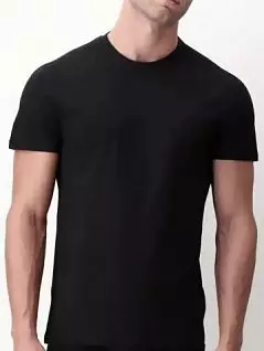 Набор классических футболок с круглым вырезом горловины черного цвета (2шт) Perofil VPRT00342c0023
