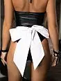 Эротический костюм "Горничная" (боди, чокер на шею, наручники и аккуратный передник) Devil & Angel VODA_7143 maid Черно-белый