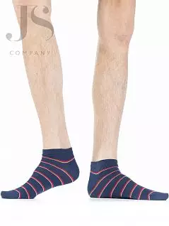 Укороченные носки декорированы ярким рисунком "двухцветные полоски" Wola JSW94.N04.996 (5 пар) navy wol