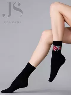 Хлопковые носки унисекс средней высоты выше щиколотки с комфортной широкой Omsa JSFREE STYLE 613 (5 пар) nero