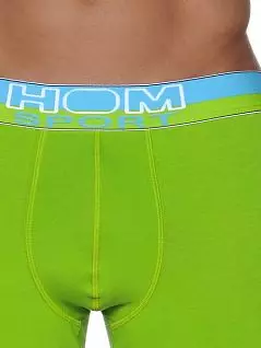 Яркие зеленые мужские боксеры из нежного и эластичного хлопкового материала с мягкой пришивной резинкой HOM Technicolor 01843cG5