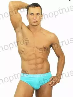 Удобные мужские брифы из модала бирюзового цвета ROMEO ROSSI R2006-11 распродажа