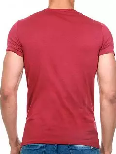 Мужская футболка из приятного хлопка бордового цвета Doreanse 2800c60c1