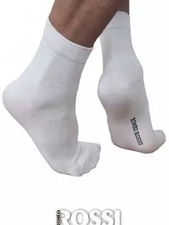 Мужские носки из хлопка белого цвета Romeo Rossi R00701 распродажа