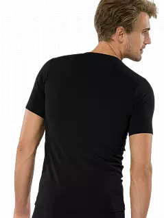 Модная мужская футболка черного цвета SCHIESSER 205430шис Черный