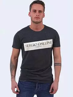 Мужская футболка с принтом темно-серого цвета Sergio Dallini RTSDT750P-3