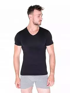 Облегающая футболка из мягкого модала и высококачественного хлопка с добавлением эластана LTOZ1903-A Oztas темно-синий