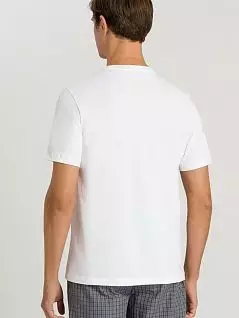 Однотонная футболка в стиле кэжуал белого цвета HANRO 075051c0101