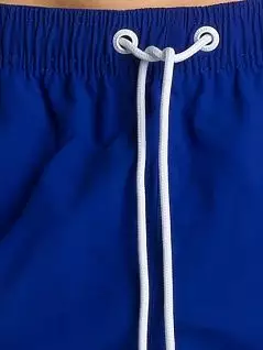 Легкие пляжные шорты на эластичном поясе со шнуровкой ATLANTIC MW121746темно-голубой